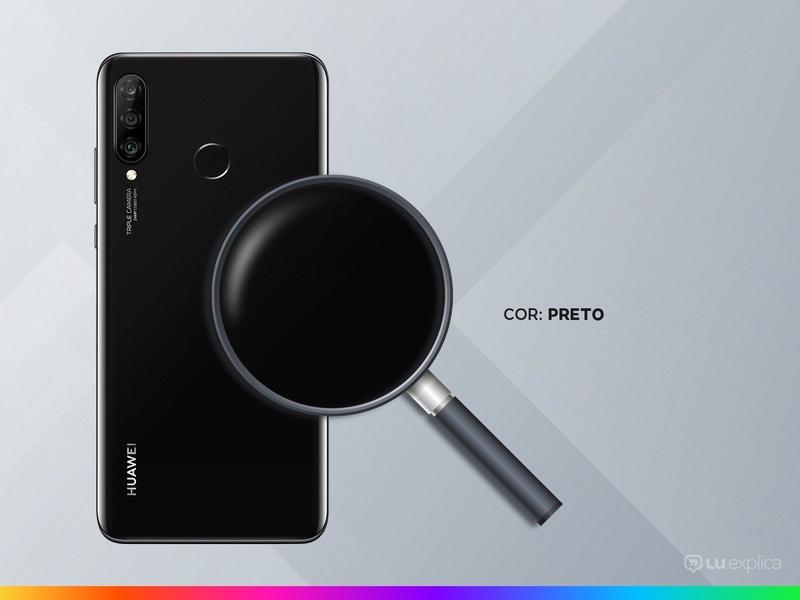 Smartphone Huawei P30 Lite 128GB Preto 4G - 4GB RAM Tela 6,15” Câm